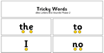 Tricky words flashcards - with sound buttons
