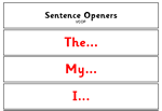 Sentence Opener Flashcards